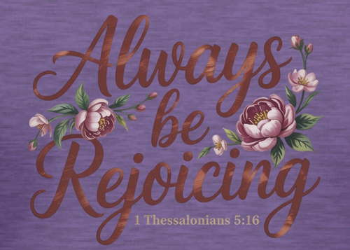 Always Be Rejoicing Women’s Fitted T-Shirt – Christian Faith Tee | Inspirational Scripture Shirt