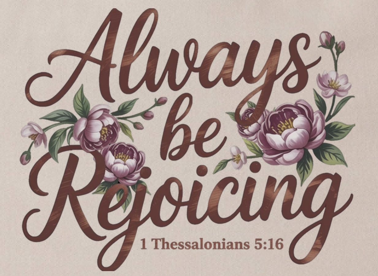 Always Be Rejoicing™ Recycled Canvas Tote Bag | Inspirational Christian Tote | 1 Thessalonians 5:16