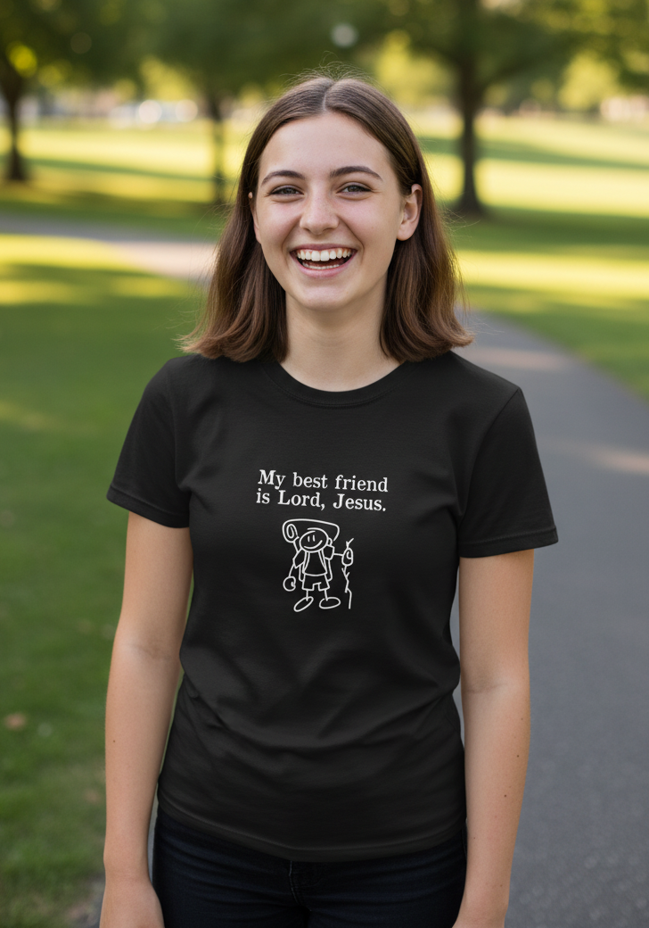 “My Best Friend Is the Lord, Jesus” Ladies Relaxed Jersey T-Shirt | Faith & Freedom Creations